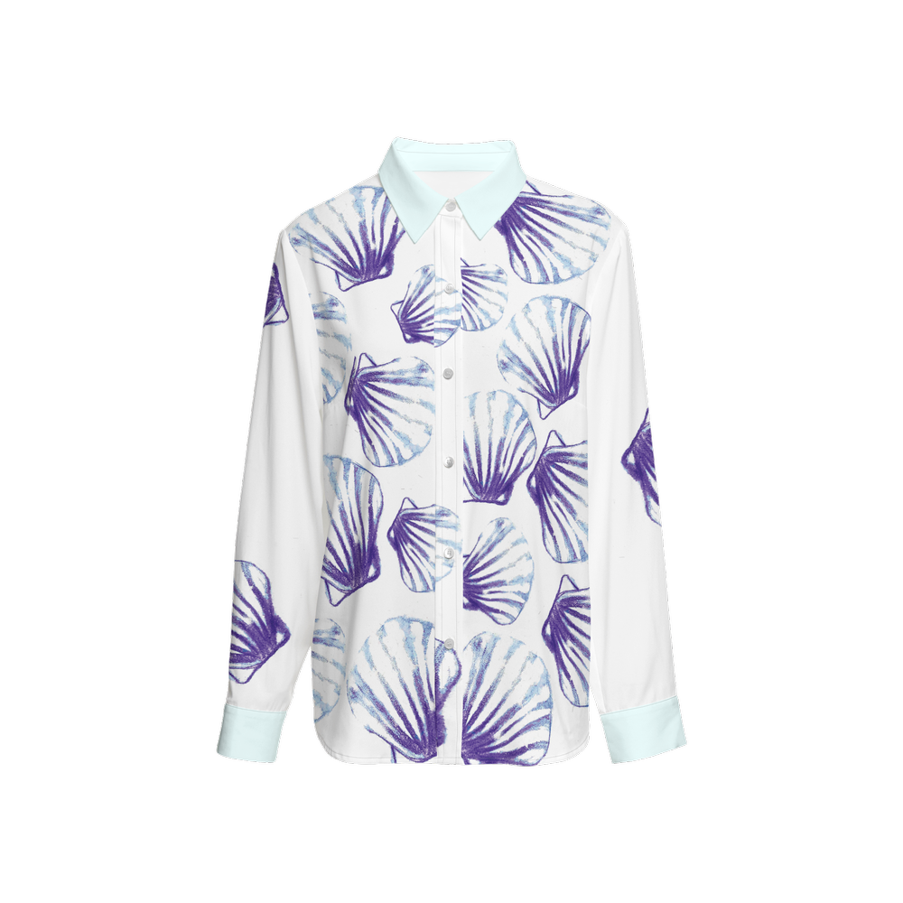AGI Off The Course (Purple Shells) Long Sleeve Button-Up Shirt