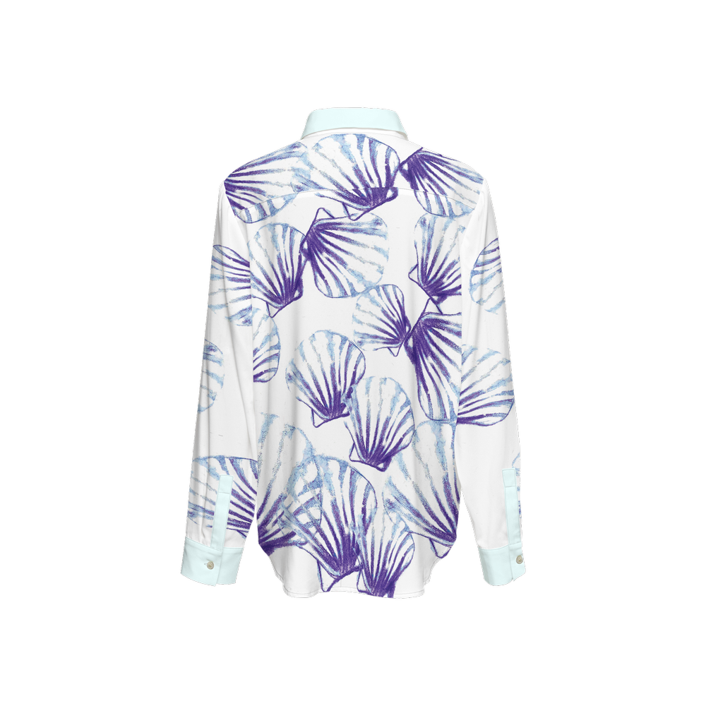 AGI Off The Course (Purple Shells) Long Sleeve Button-Up Shirt